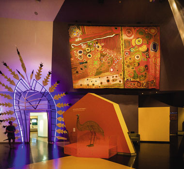 Gallery of the First Australians at the National museum of Australia. 
